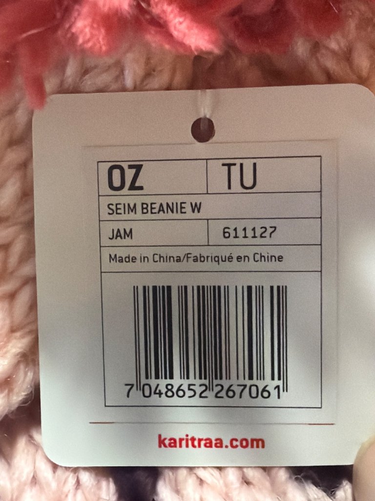 Kari Traa Seim Nordic Fair Isle Beanie Hat Jam Rose — image 6 of 8